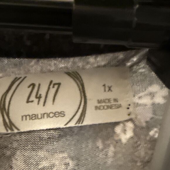 Black White Floral T-Shirt Style Dress Women’s Size 1X Summer Sleeveless - Picture 3 of 7